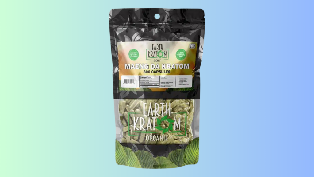 Earth Kratom Green Maeng Da Capsule - 300ct Packaging