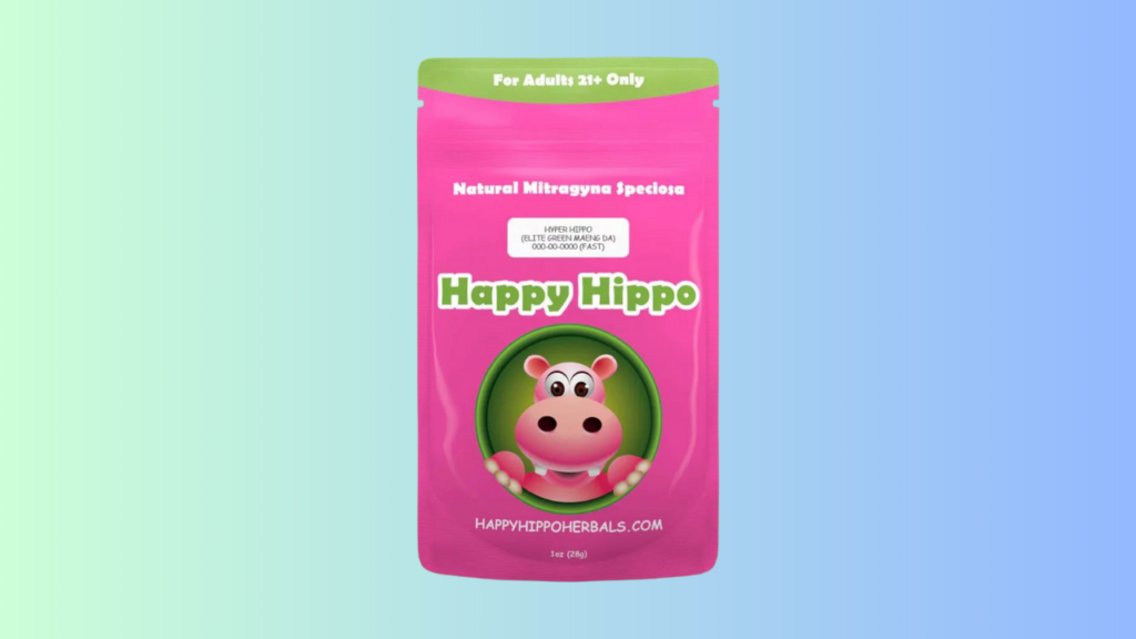Happy Hippo Hyper Elite Green Vein Maeng Da Capsule Packaging