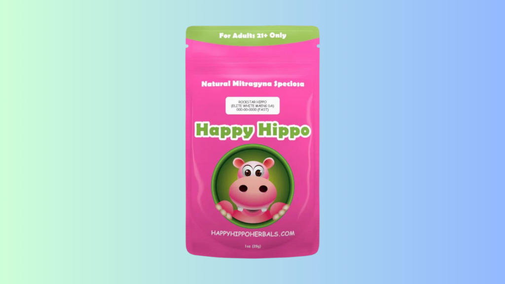 Happy Hippo Rockstar Hippo Elite White Vein Maeng Da Capsule – 100ct Packaging
