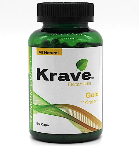 Krave Gold Kratom - 300 Capsules