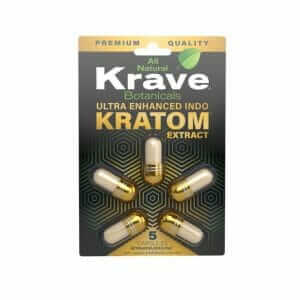 Krave Indo Kratom Extract Capsules - 5 pack