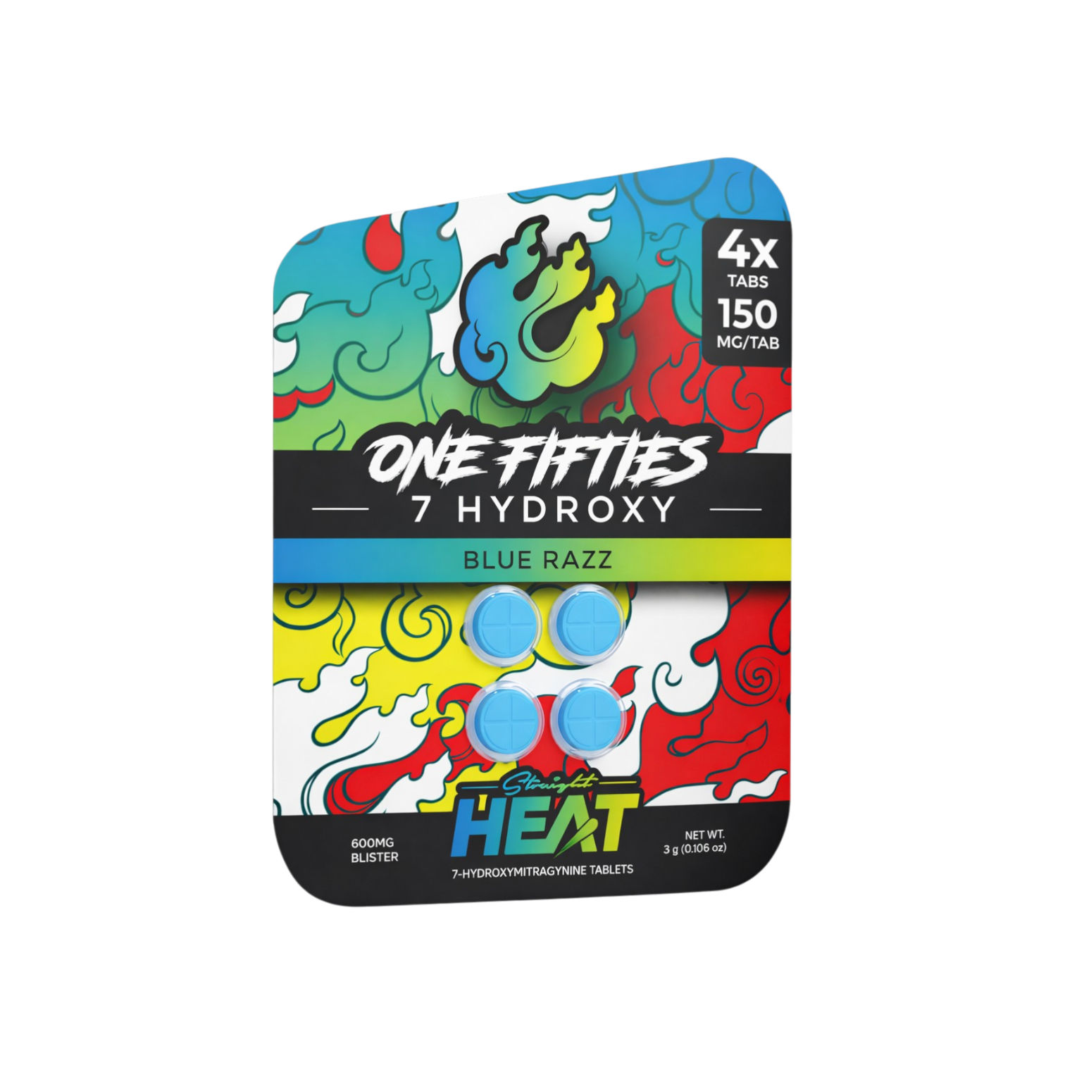 洋楽 STRES and HEAT Straight Heat One Fifties Chewable 7OH Kratom Extract Tablets Blue