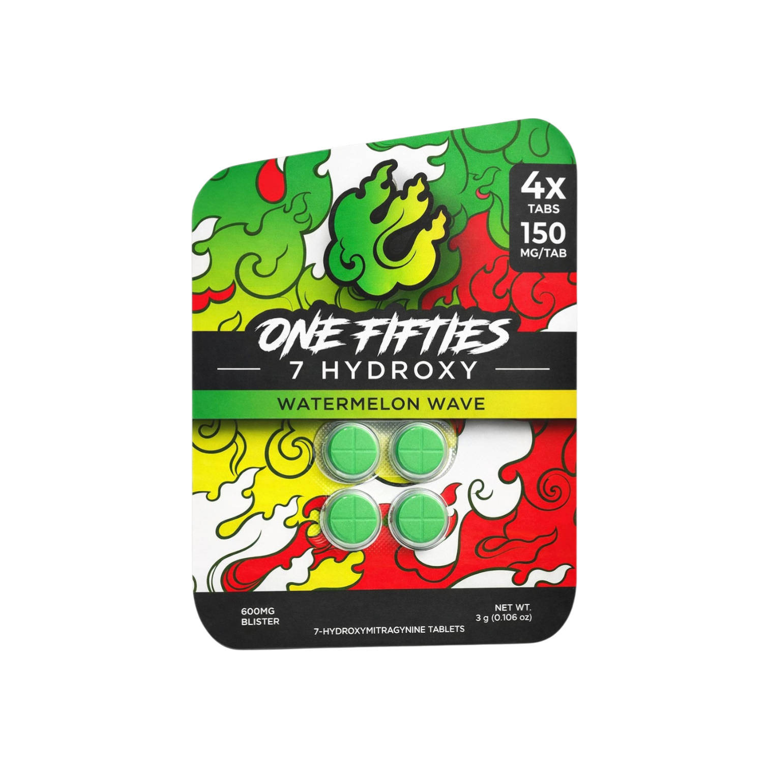 Straight Heat One Fifties Chewable 7OH Kratom Extract Tablets