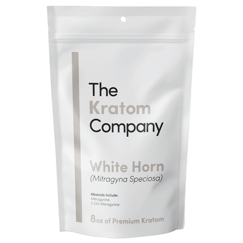 White Horn Kratom 80z Package